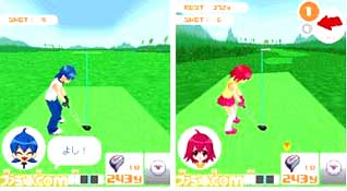 携帯電話によるゴルフの練習